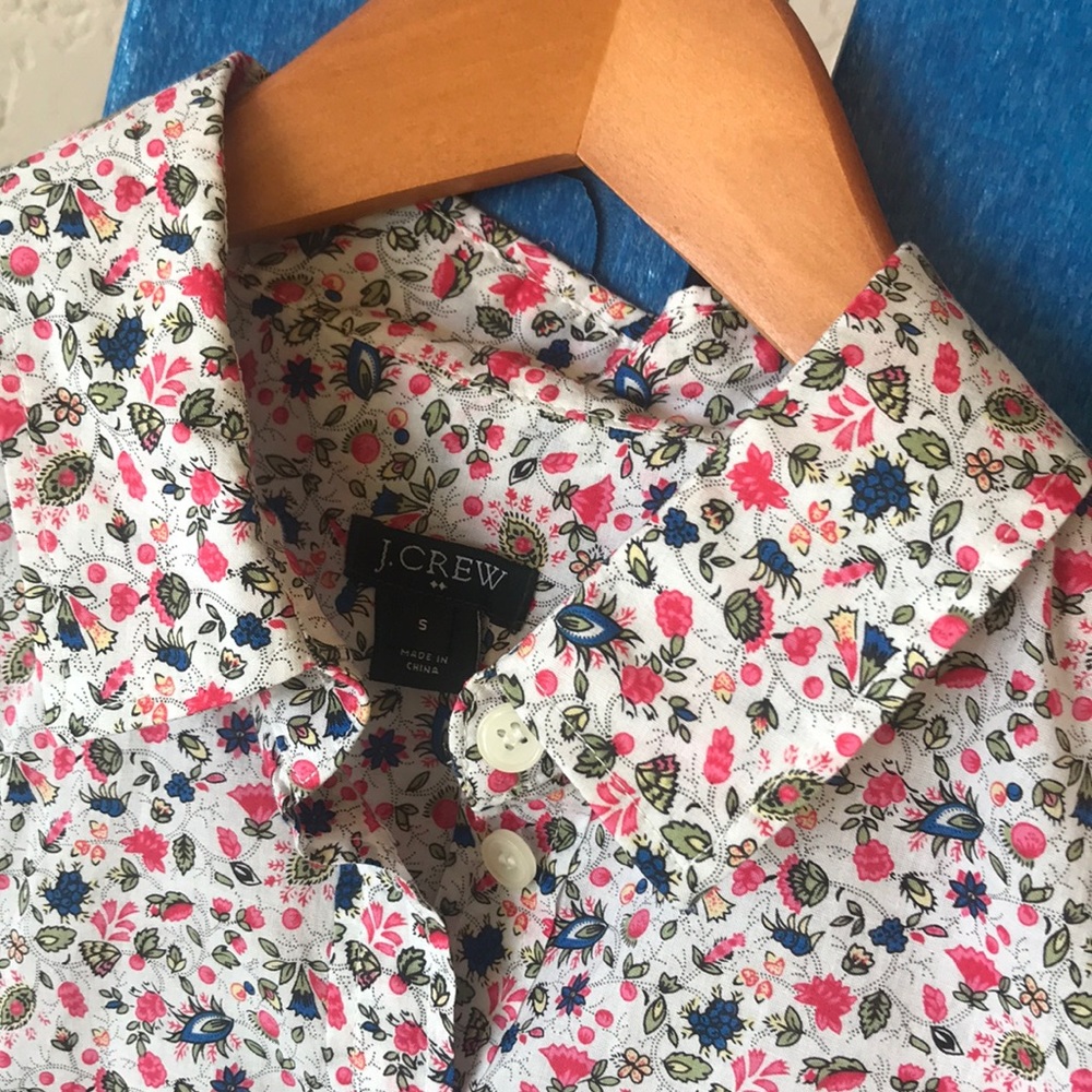 J. Crew Floral Button Down Shirt